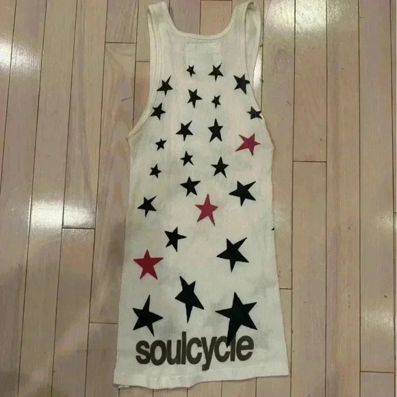 Soulcycle Modal Rib Tank wifebeater with stars - Picture 2 of 3